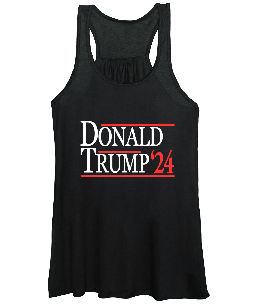 Conservative Women's Tank Top featuring the digital art Donald Trump 2024 by Flippin Sweet Gear
