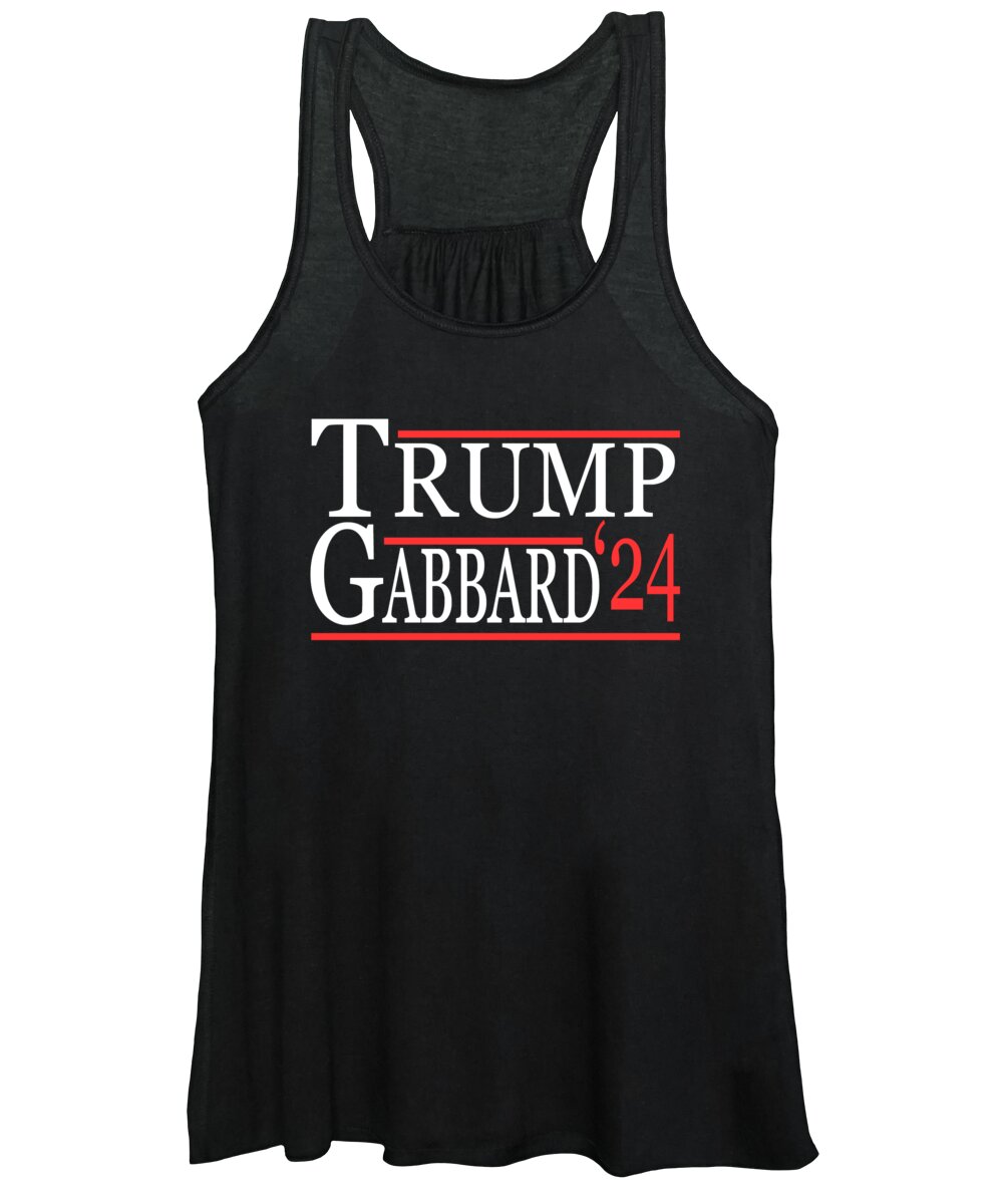 Election Women's Tank Top featuring the digital art Donald Trump Tulsi Gabbard 2024 by Flippin Sweet Gear