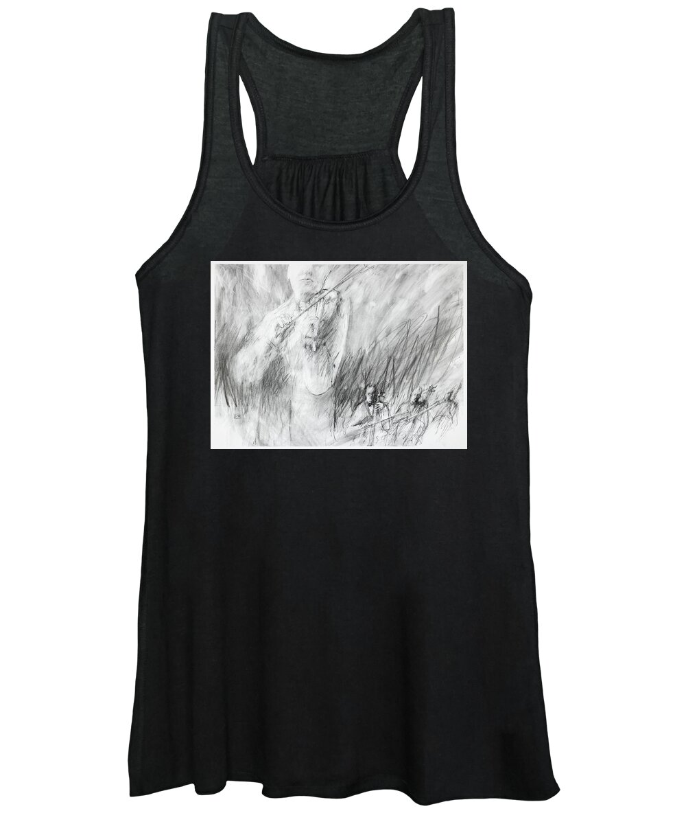 Dso Women's Tank Top featuring the drawing DSO Strings by Lisa Tennant