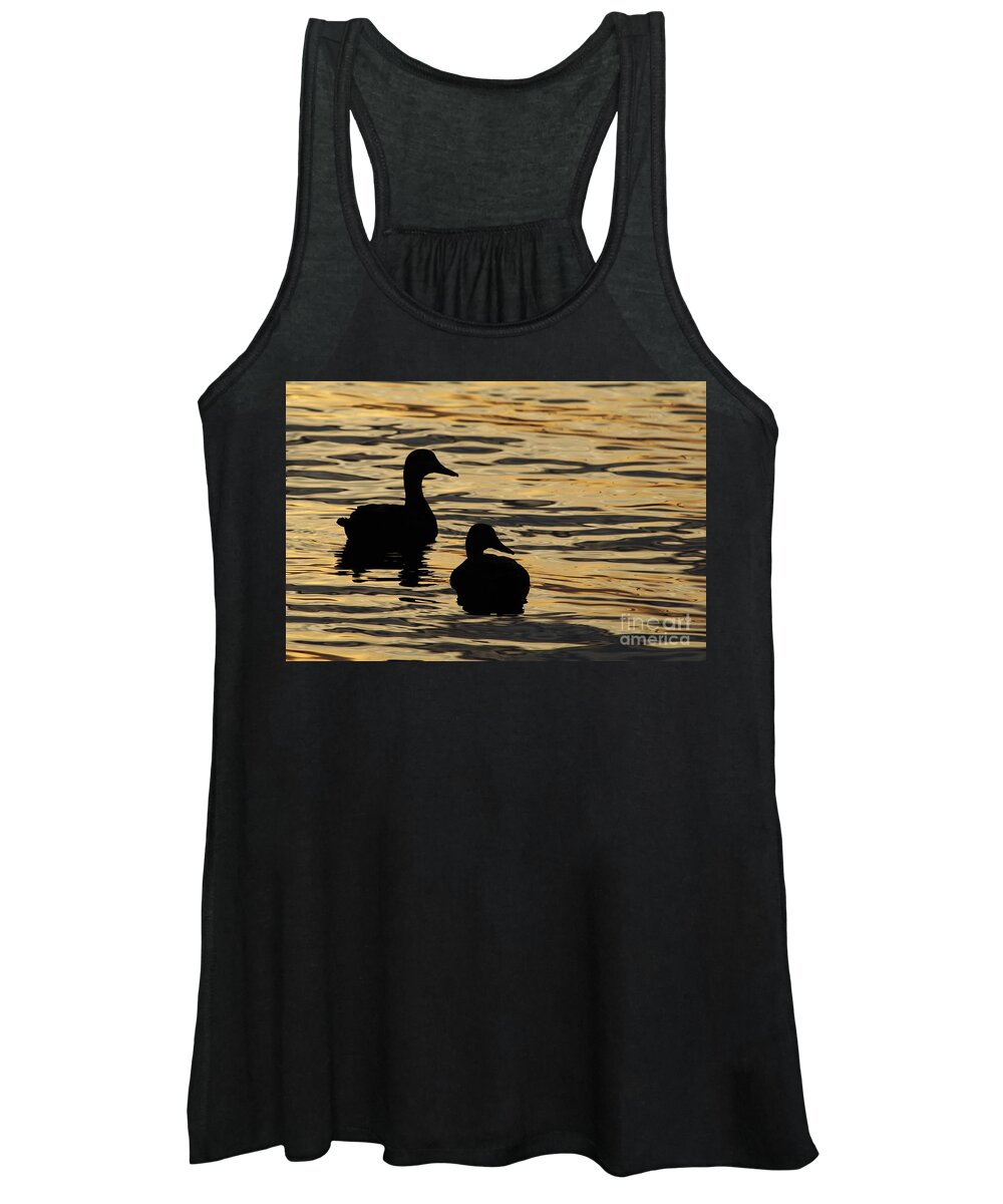 Ducks Women's Tank Top featuring the photograph Ducks at Sunset by Joanne Carey