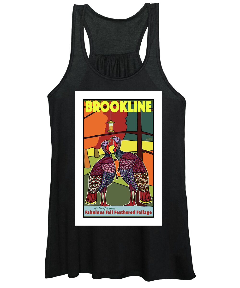Brookline Women's Tank Top featuring the digital art Fabulous Fall Foliage by Caroline Barnes