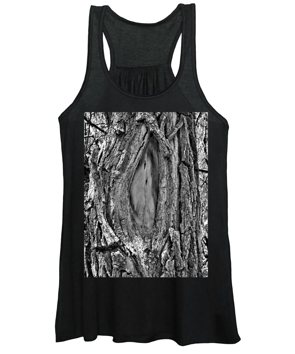 Scar Women's Tank Top featuring the photograph Face of a Tree by Amanda R Wright