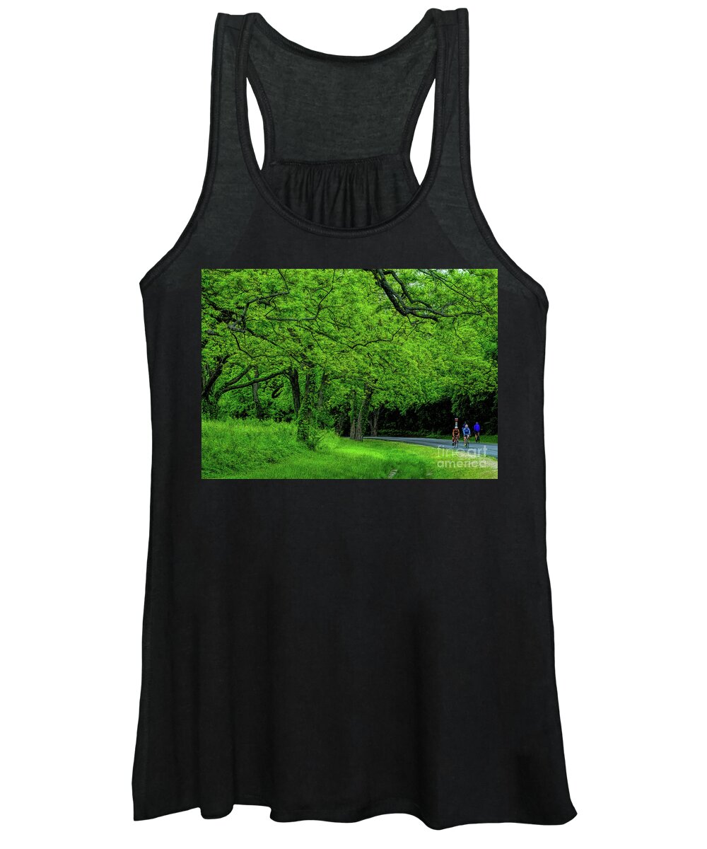 Landscape Women's Tank Top featuring the photograph Faire du Velo by Diana Mary Sharpton