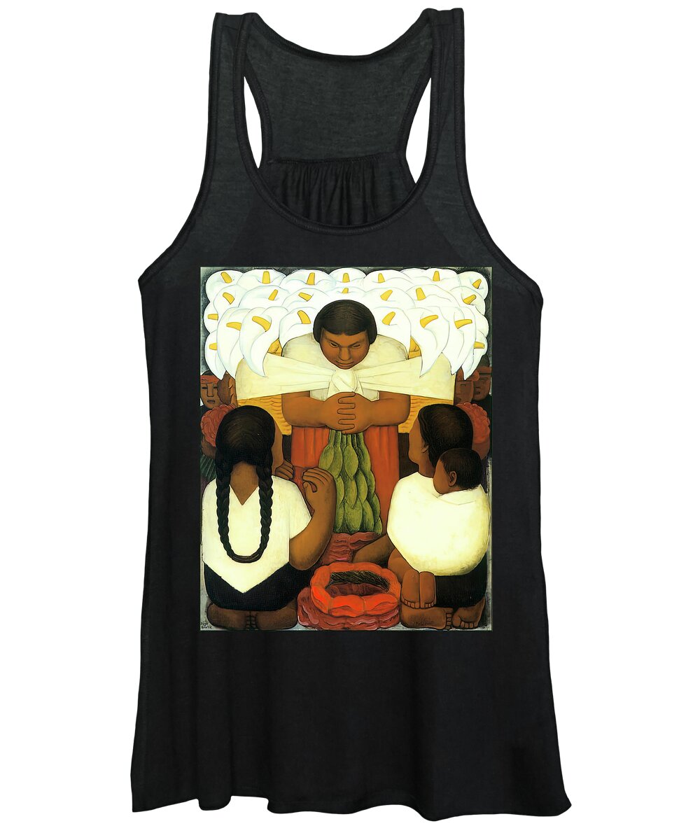 Flower Day Women's Tank Top featuring the painting Flower Day by Diego Rivera