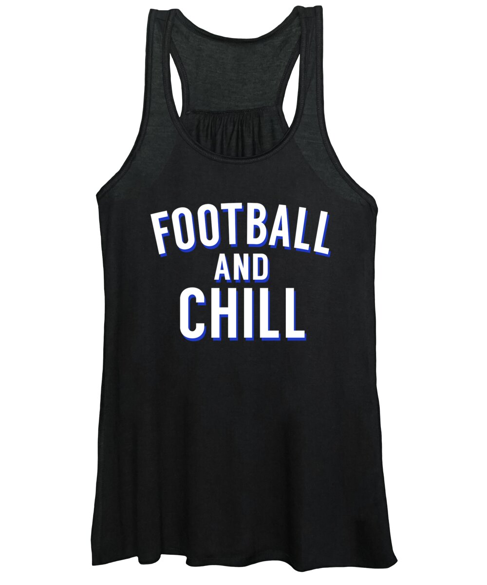 Athlete Women's Tank Top featuring the digital art Football And Chill by Jacob Zelazny