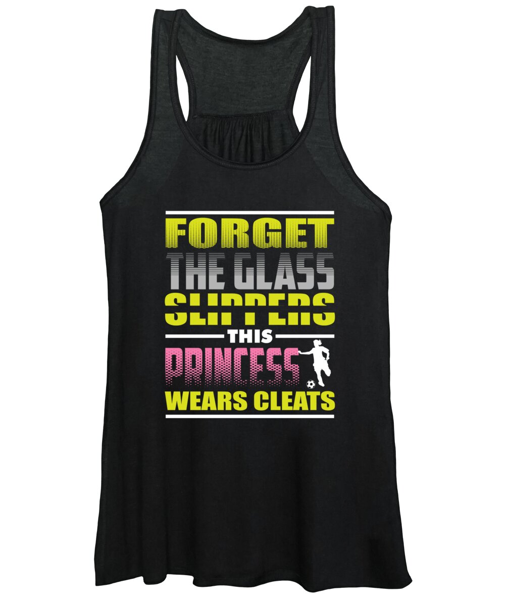 Soccer Women's Tank Top featuring the digital art Forget Glass Slippers Princess Cleats by Jacob Zelazny