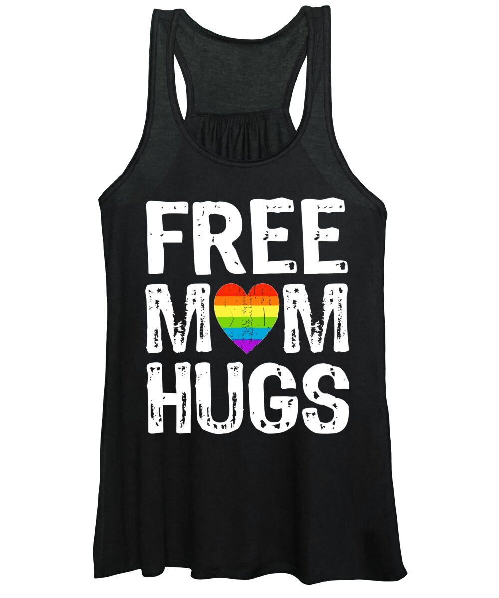 T Shirt Women's Tank Top featuring the painting Free Mom Hugs LGBT T-Shirt Tee Tees by Tony Rubino