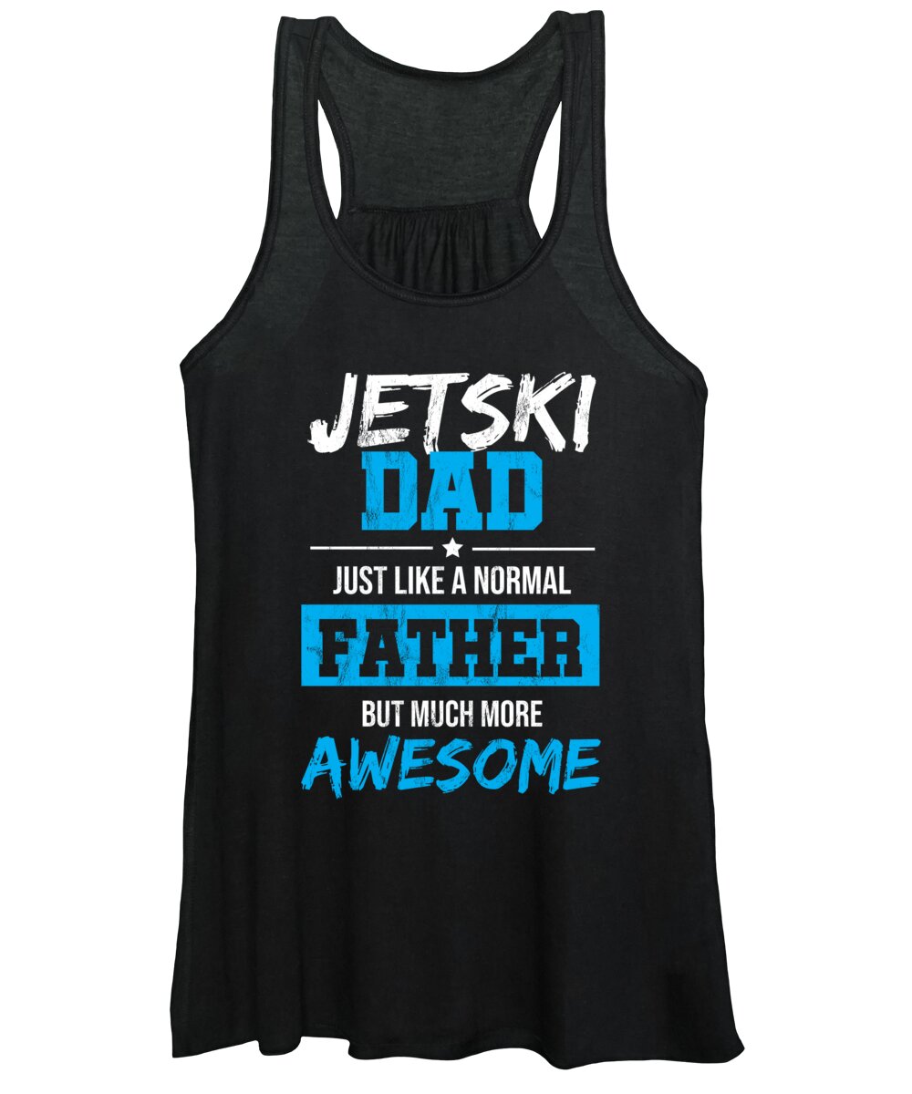 Activity Women's Tank Top featuring the drawing Funny Jetski Dad Fathers Day by Noirty Designs