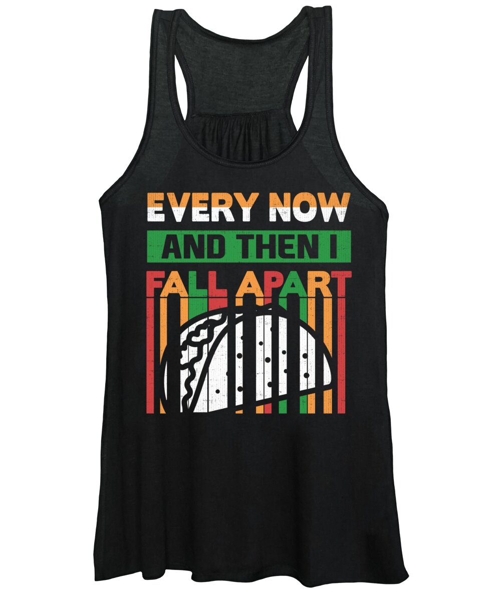 Cinco De Mayo Women's Tank Top featuring the digital art Funny Taco Every Now and Then I Fall Apart by Jacob Zelazny