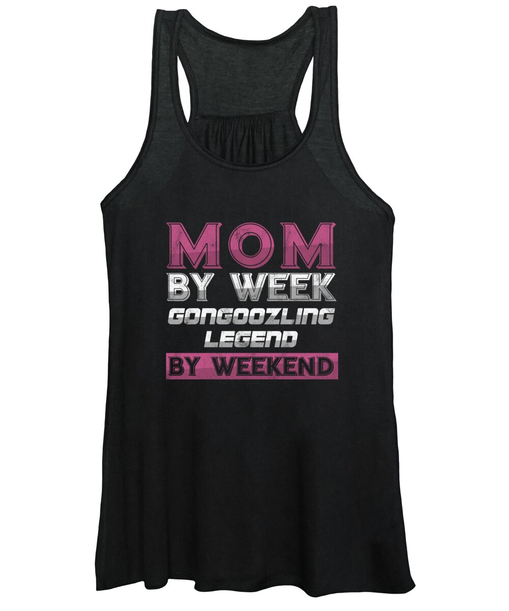 Mom Women's Tank Top featuring the digital art Gongoozler Canals Canal Lovers Mom By Week Gongoozling Legend By Weekend Gift by Thomas Larch