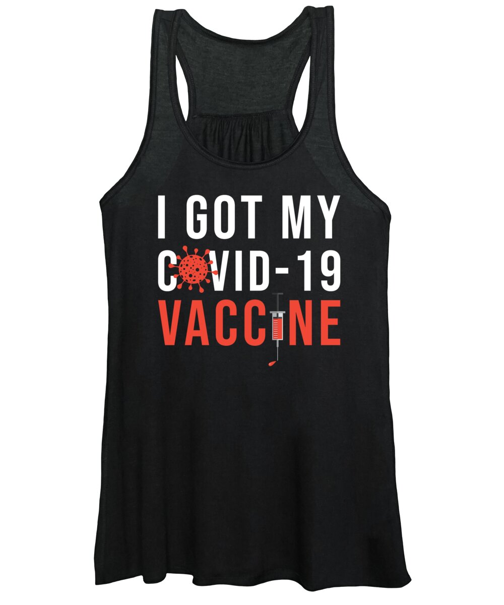 Covid 19 Vaccine Women's Tank Top featuring the digital art Got My Covid 19 Vaccine by Manuel Schmucker
