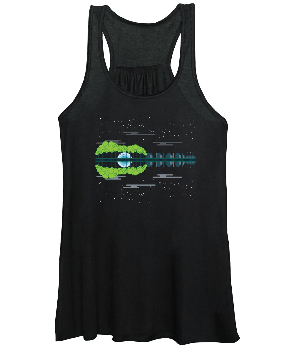 Mountain Women's Tank Top featuring the digital art Guitar Lake Shadow by Mister Tee