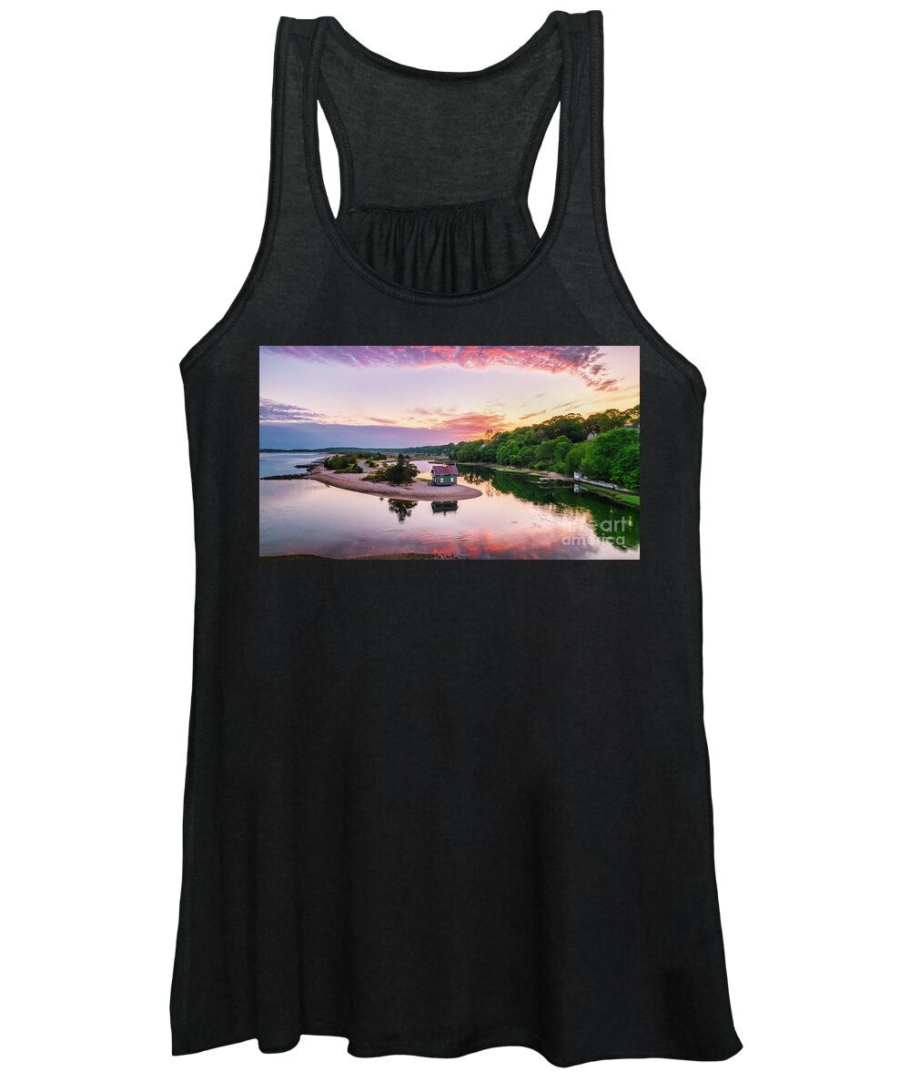 Cottage Women's Tank Top featuring the photograph Harbor Cottage at Daybreak by Sean Mills