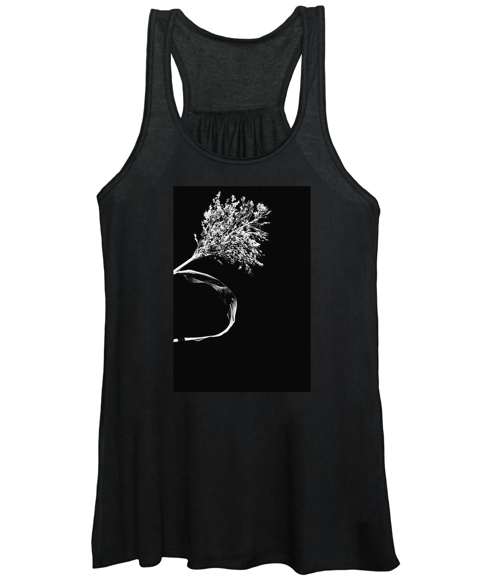 Black And White Women's Tank Top featuring the photograph Harvest Offering by Laura Roberts