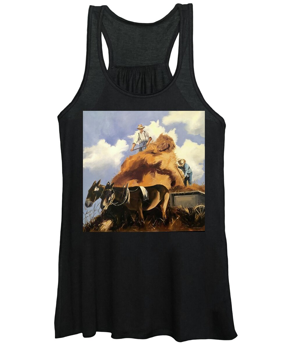 Hay Ii Women's Tank Top featuring the painting Hay II by Chris Gholson