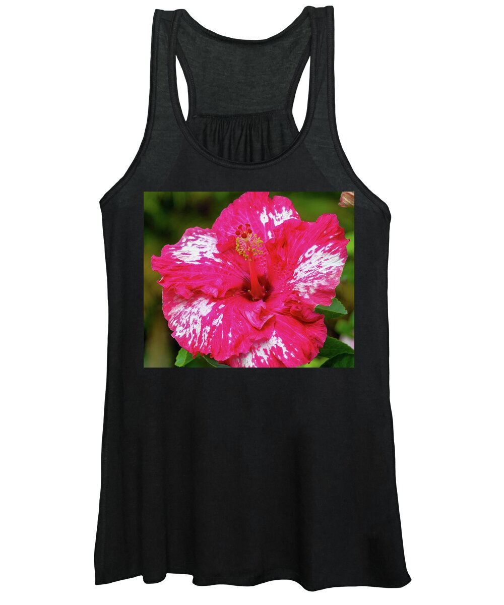 Flowers Women's Tank Top featuring the pyrography Hibiscus Freckles by Tony Spencer