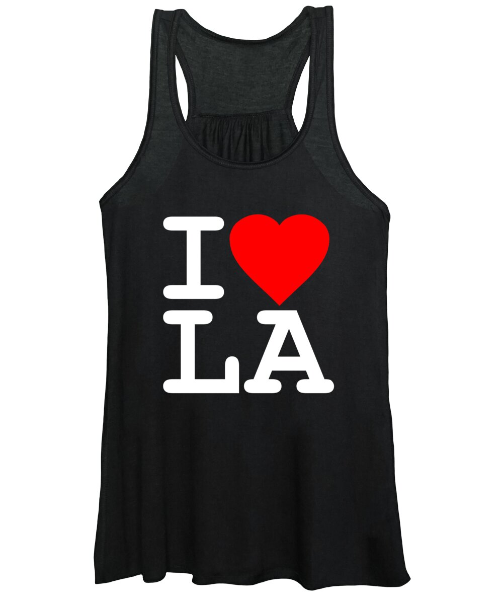 California Women's Tank Top featuring the digital art I Love LA Los Angeles by Flippin Sweet Gear