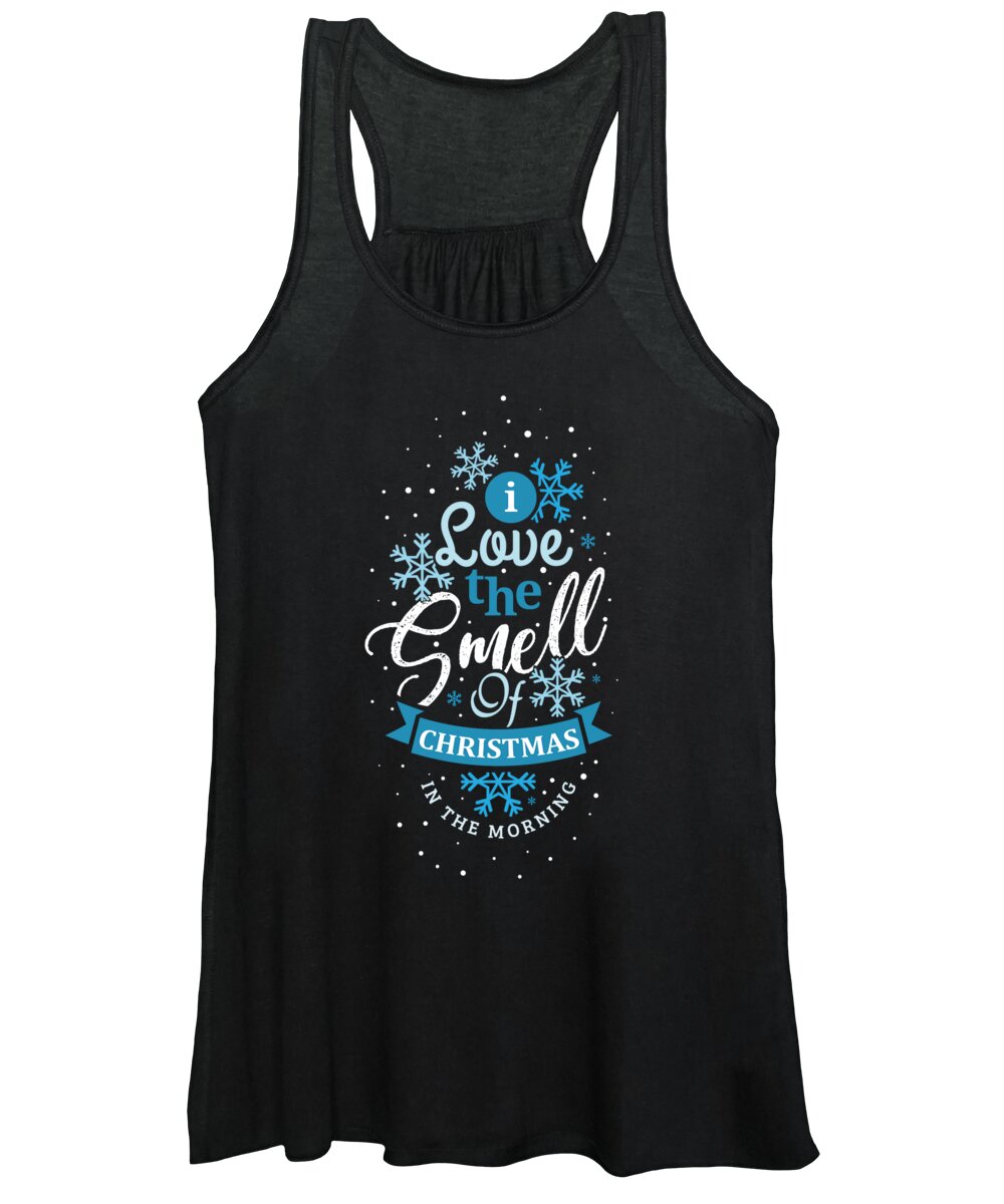 Cute Women's Tank Top featuring the digital art I Love The Smell Of Christmas In The Morning by Jacob Zelazny