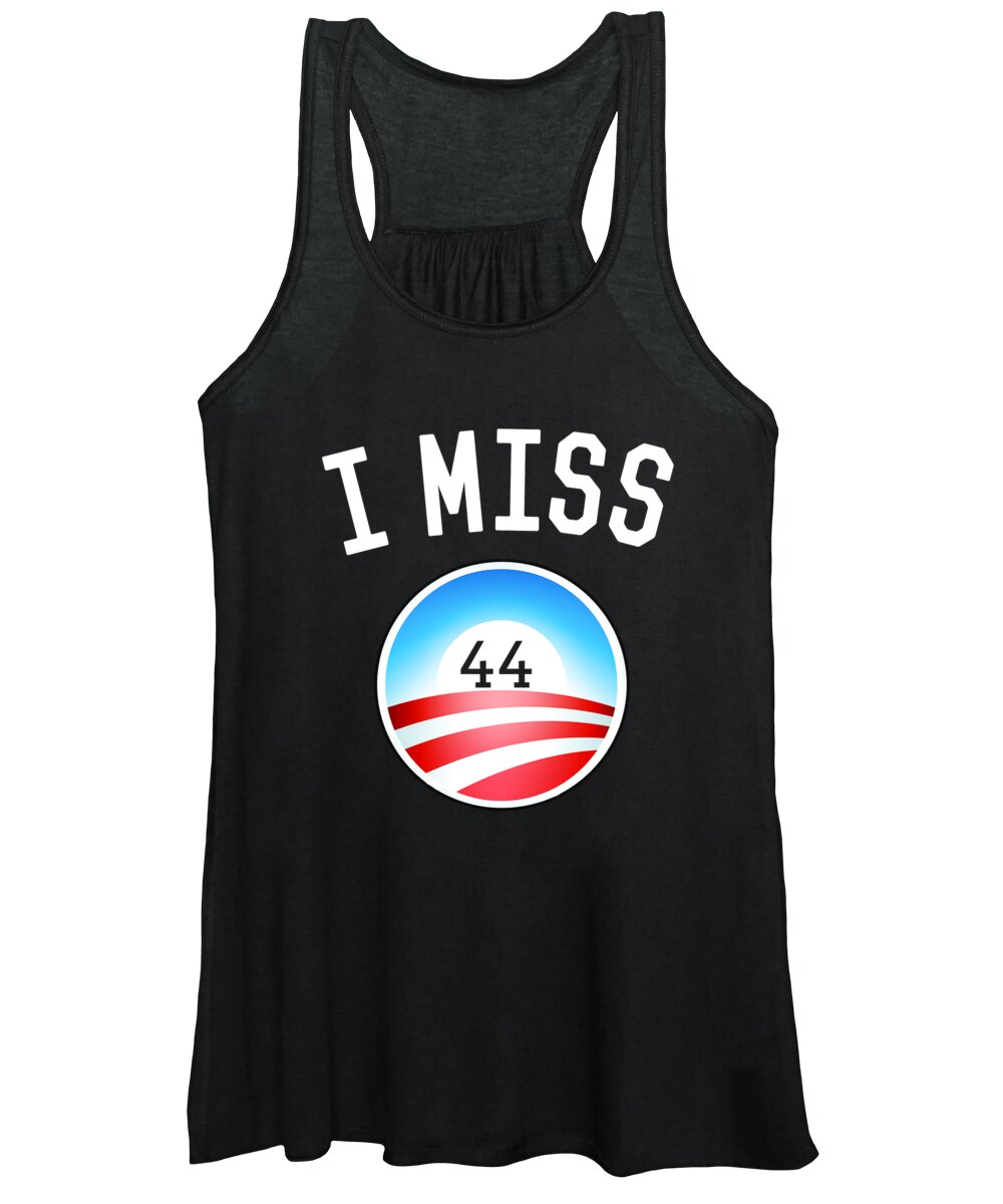 Funny Women's Tank Top featuring the digital art I Miss Obama 44 T-Shirt by Flippin Sweet Gear