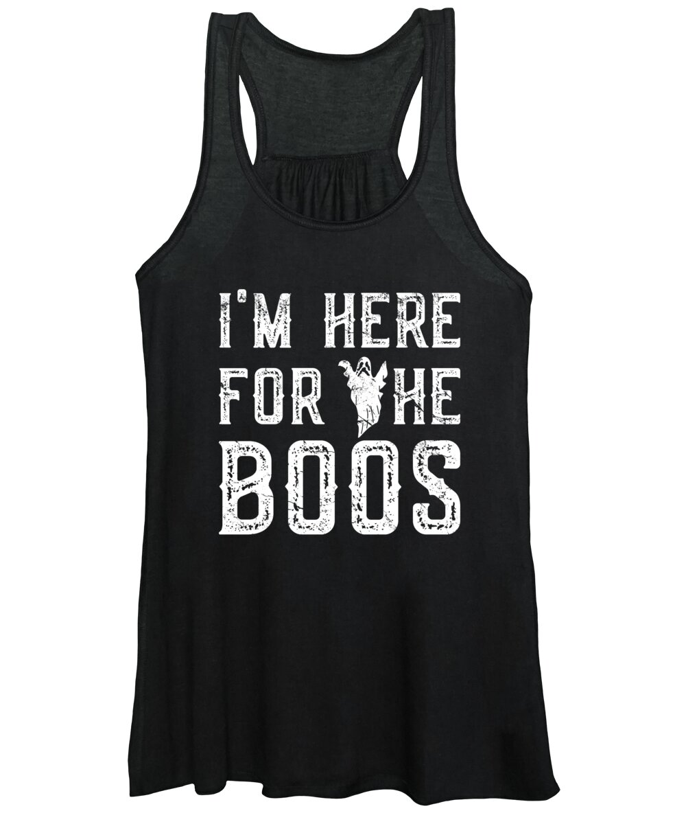 Halloween Women's Tank Top featuring the digital art Im Here For The Boos Halloween by Flippin Sweet Gear