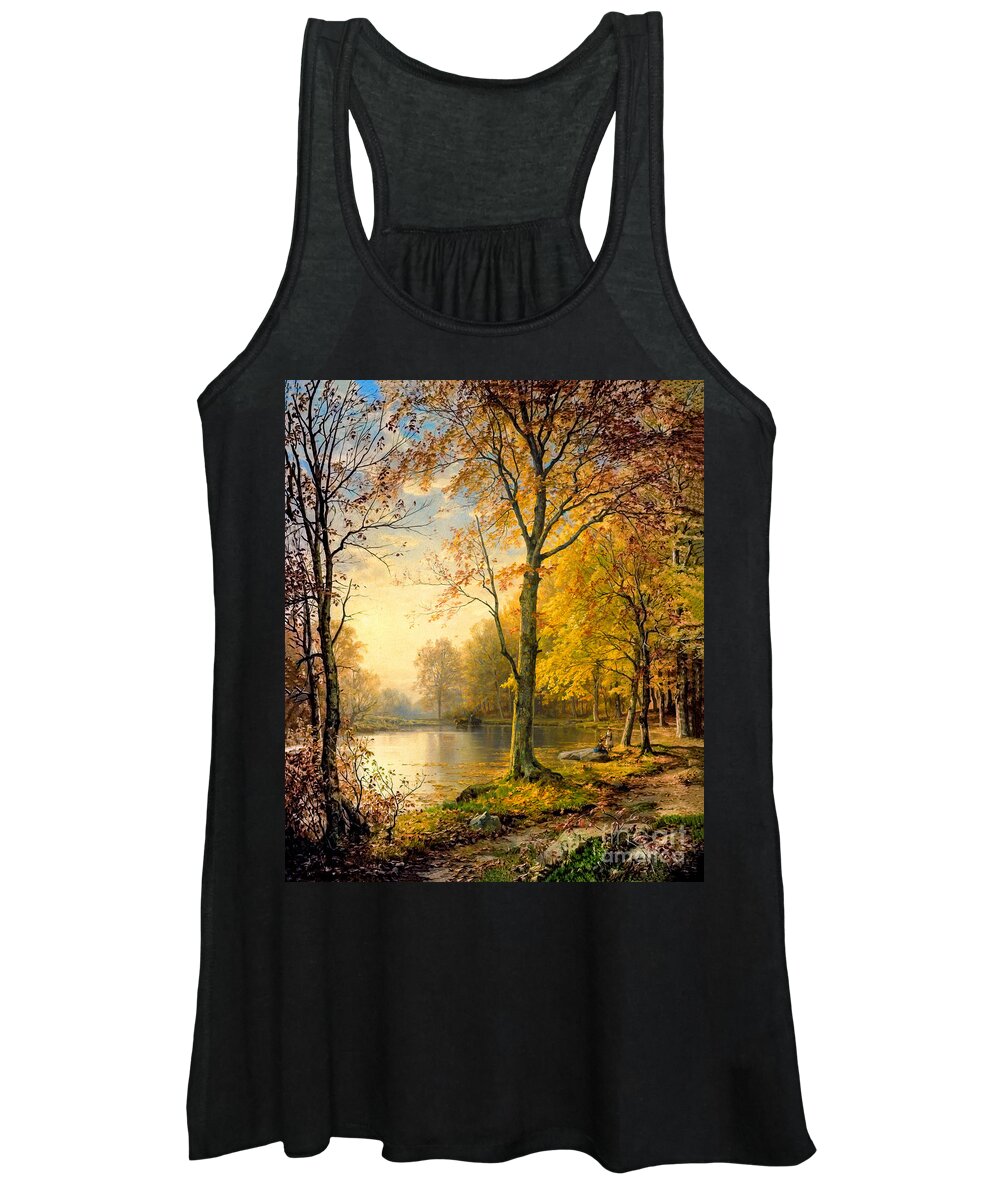 Indian Summer Women's Tank Top featuring the photograph Indian Summer by William Trost Richards by Carlos Diaz