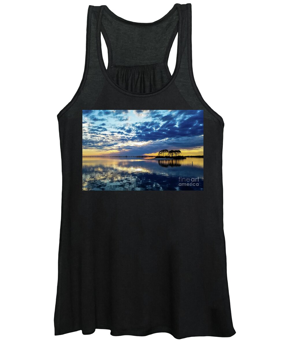 Island Women's Tank Top featuring the photograph Island Sunset, Perdido Key, Florida by Beachtown Views
