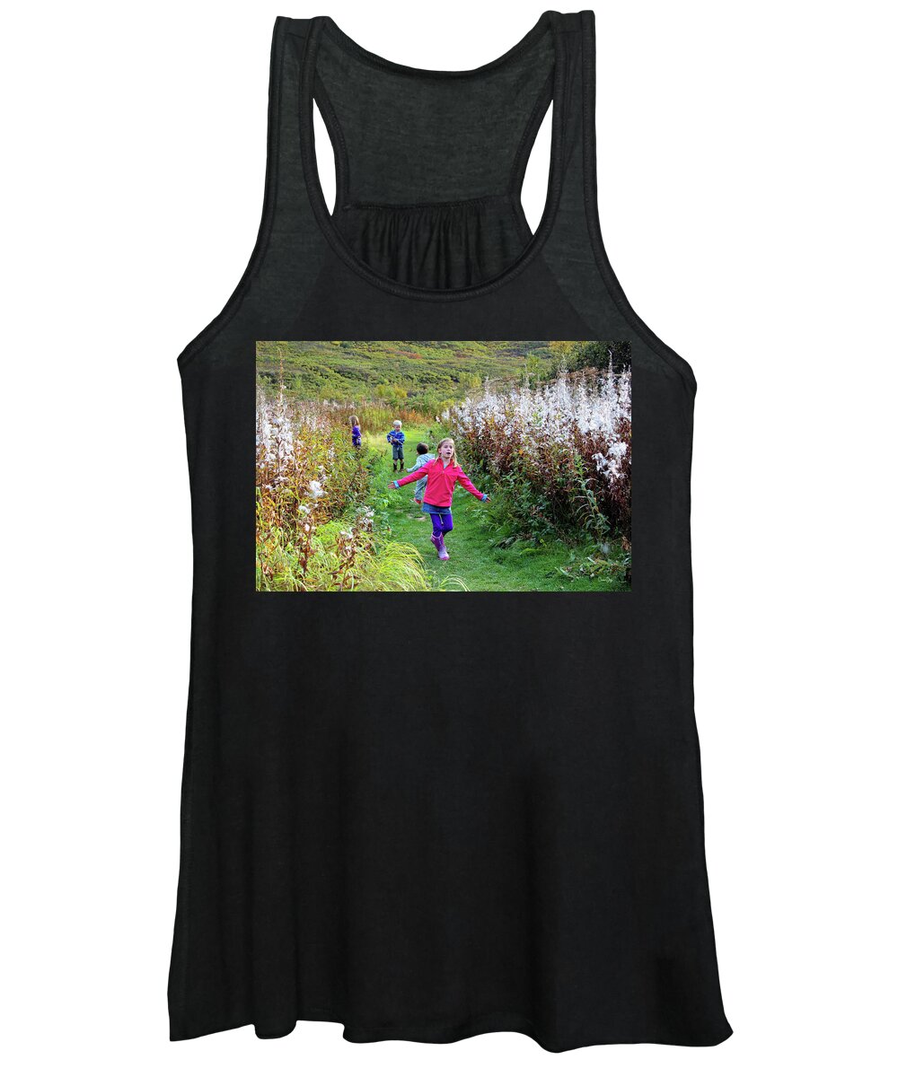Fall Women's Tank Top featuring the photograph Joy and Nature by Brian Jay