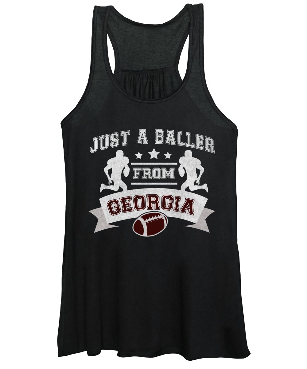 American Football Women's Tank Top featuring the digital art Just a Baller from Georgia Football Player by Jacob Zelazny