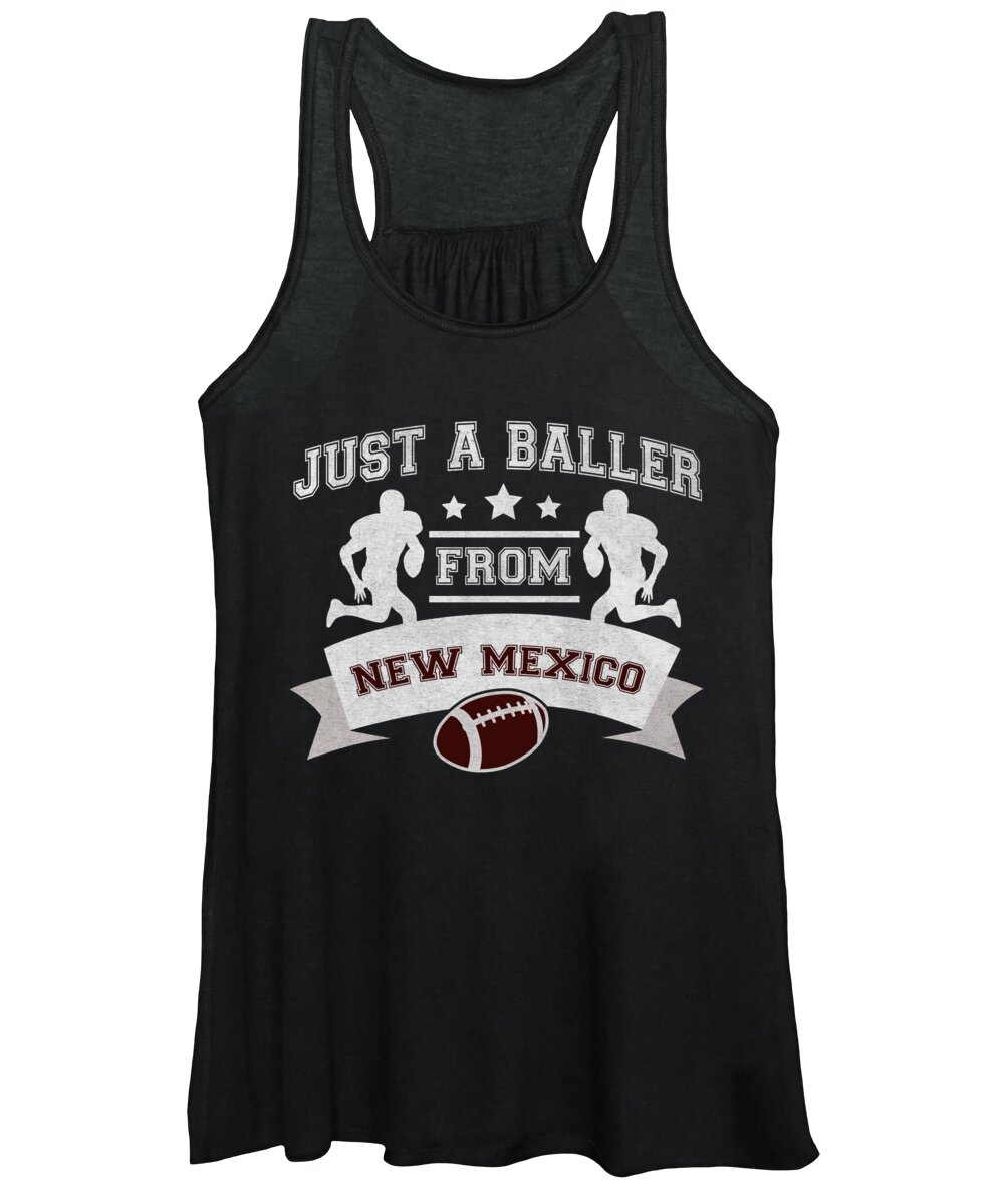New Mexico Football Women's Tank Top featuring the digital art Just a Baller from New Mexico Football Player by Jacob Zelazny