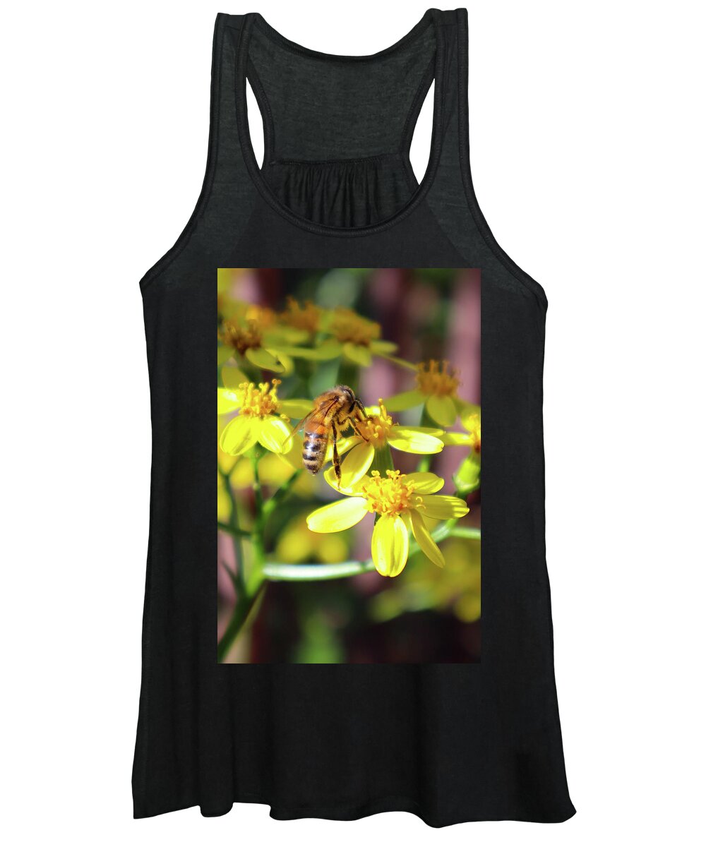 Bee Women's Tank Top featuring the photograph Just Bee by Andrea Whitaker