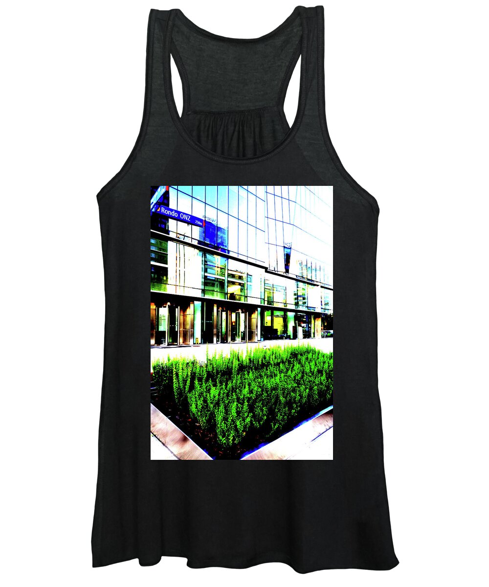 Lawn Women's Tank Top featuring the photograph Lawn At Office Building In Warsaw, Poland by John Siest