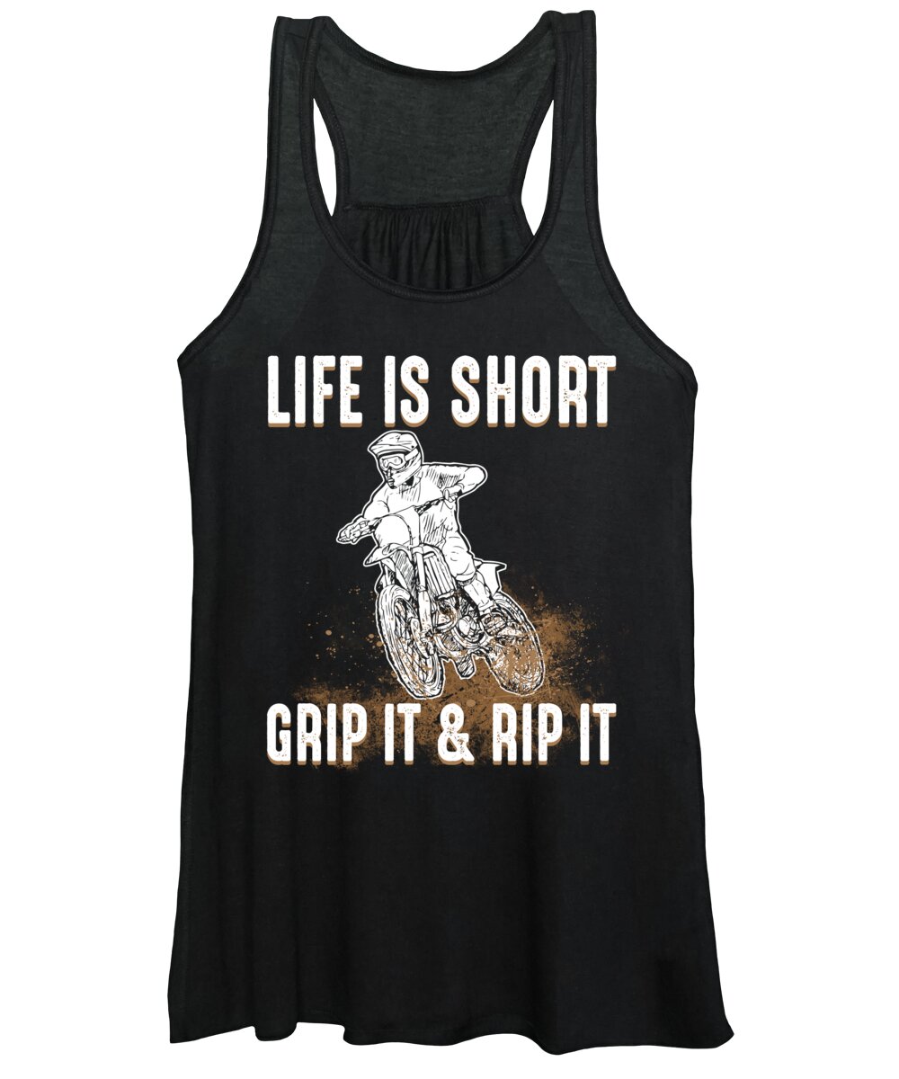 Rip It Women's Tank Top featuring the digital art Life is Short Grip It and Rip It by Jacob Zelazny