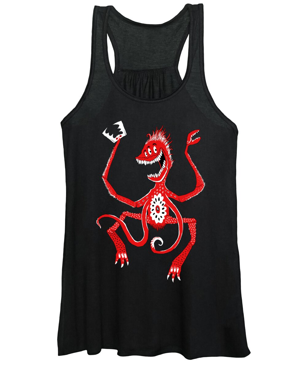 Monster Women's Tank Top featuring the painting Little Big Red by Yom Tov Blumenthal