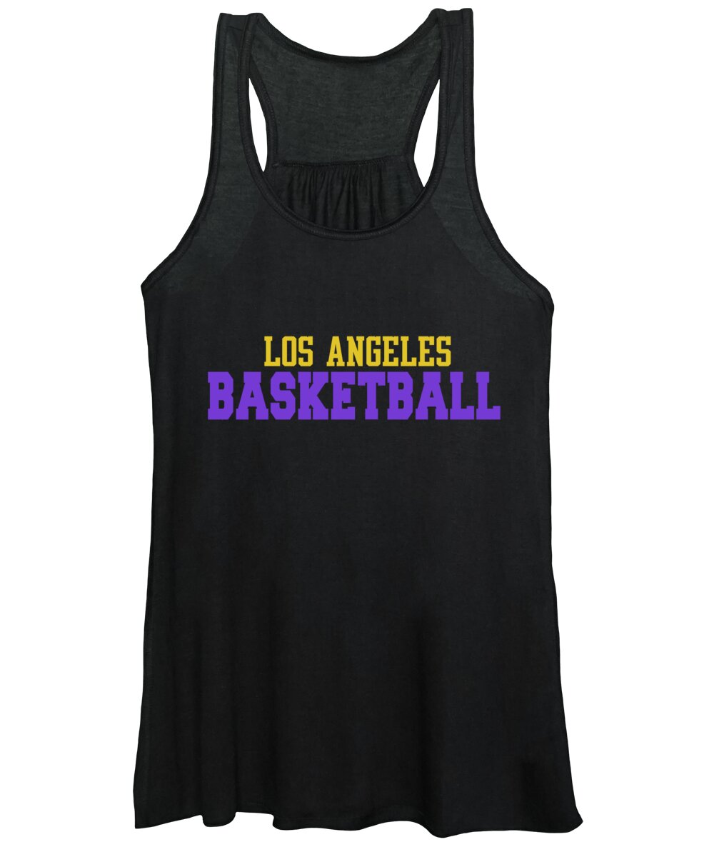 California Women's Tank Top featuring the digital art Los Angeles Basketball by Jacob Zelazny