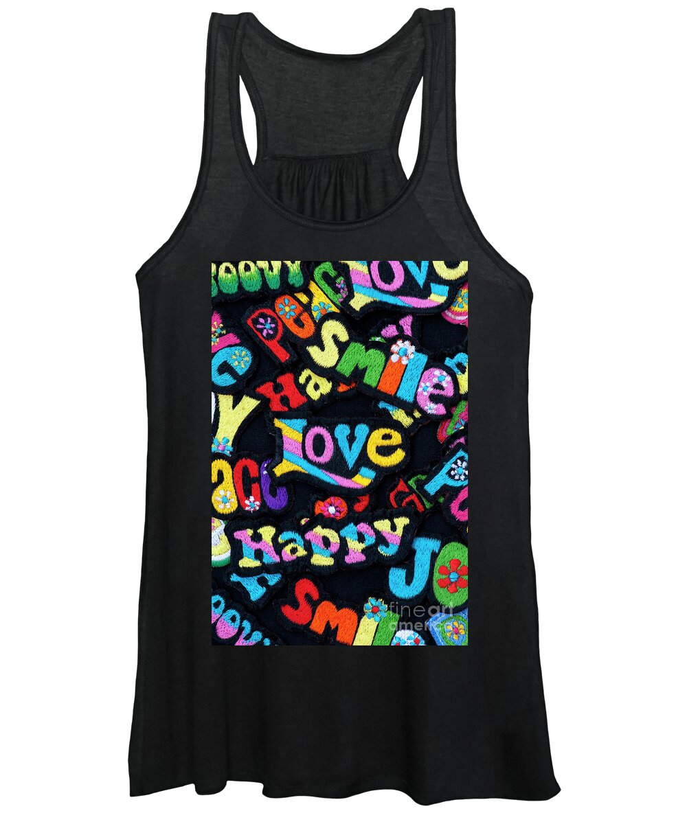Embroidery Women's Tank Top featuring the photograph Love Happy Smile by Tim Gainey
