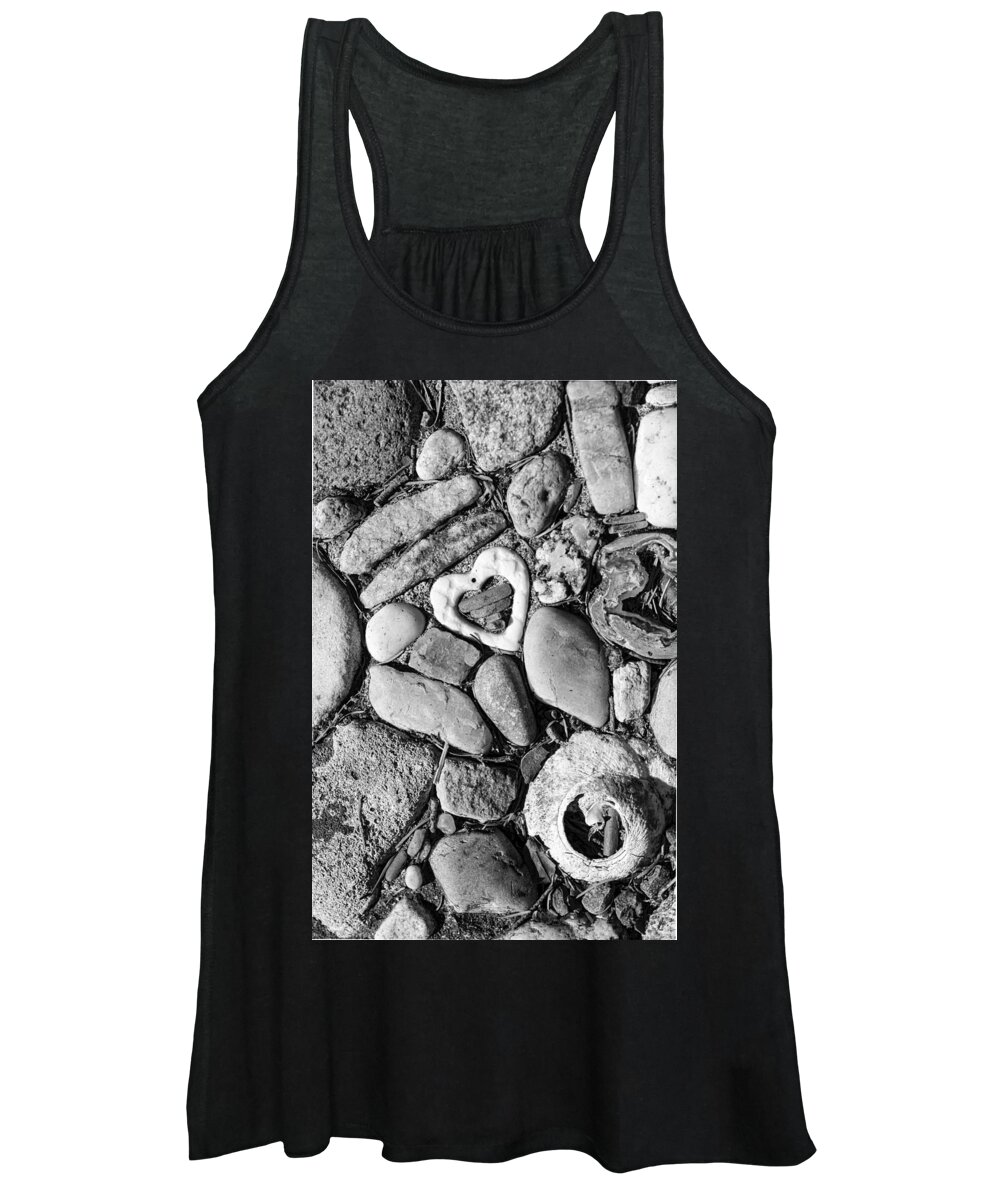 Heart Shapes Women's Tank Top featuring the photograph Love On The Rocks by Jim Signorelli