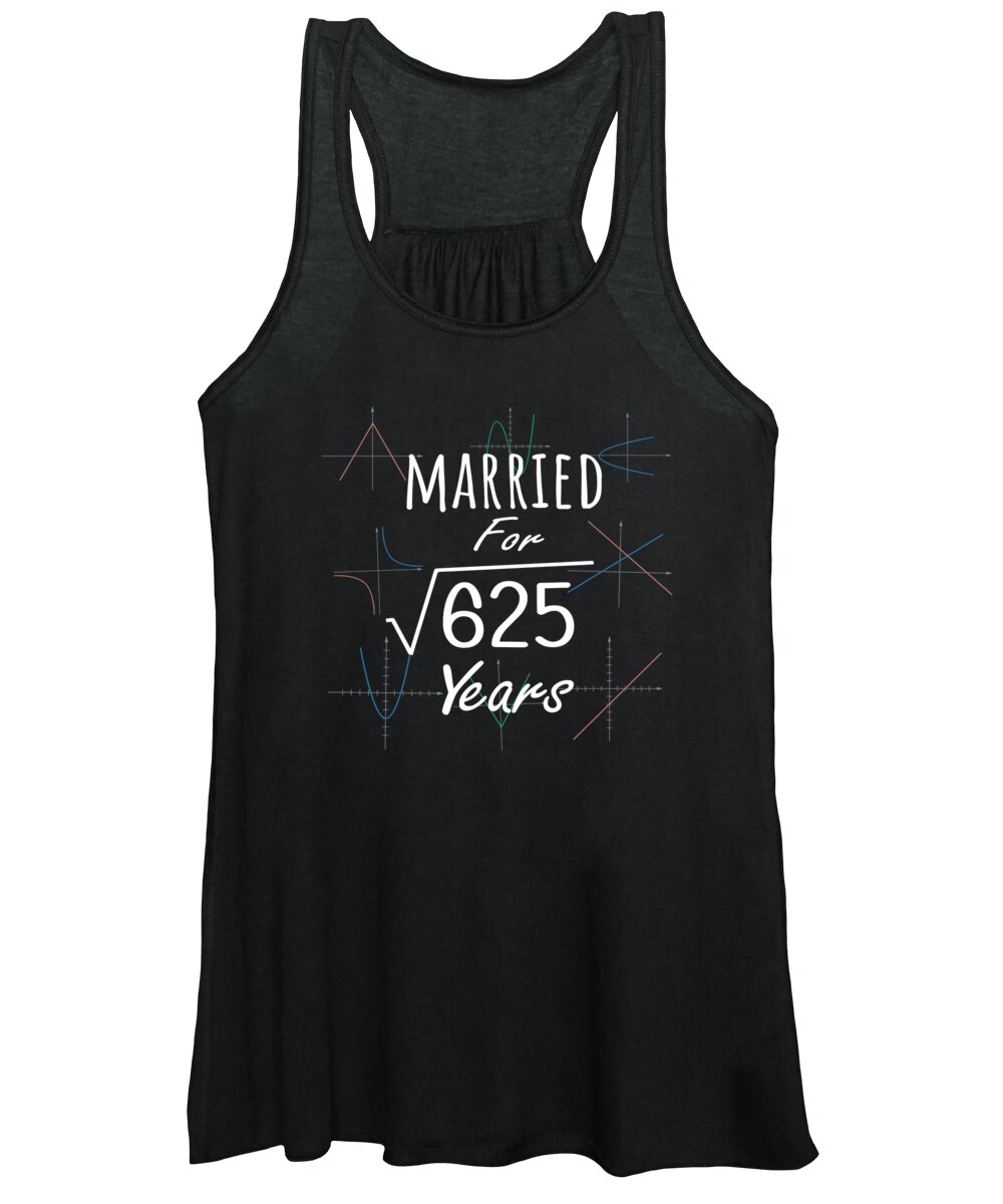 Couples Women's Tank Top featuring the digital art Math 25th Anniversary Gift Married Square Root Of 625 Years design by Art Grabitees