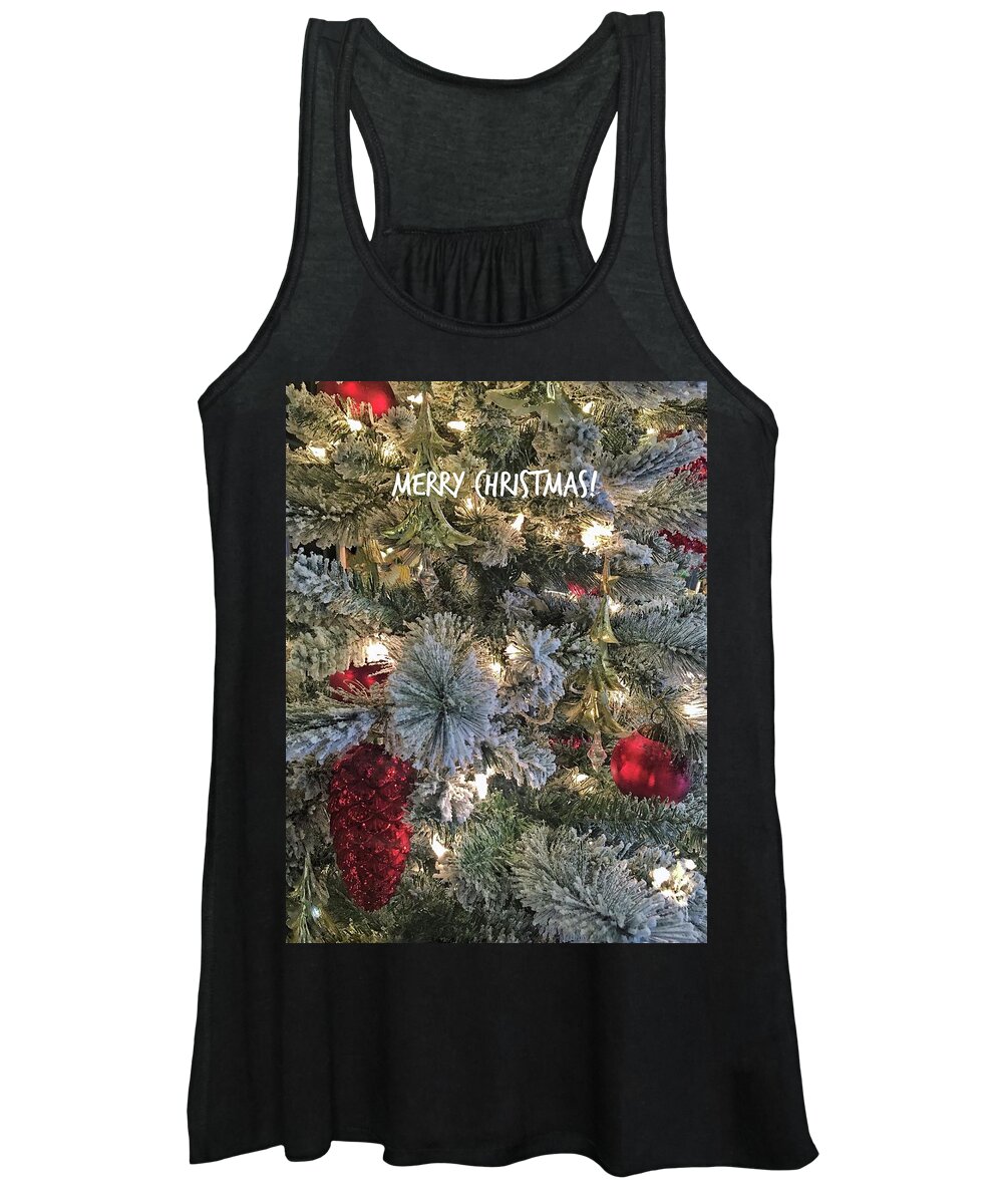 Christmas Women's Tank Top featuring the photograph Merry Christmas #3 by Jerry Abbott