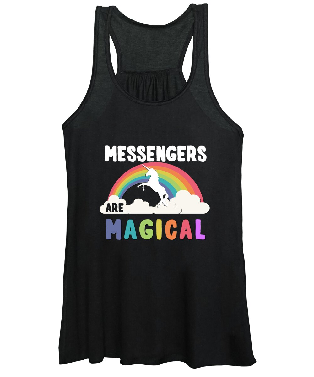 Funny Women's Tank Top featuring the digital art Messengers Are Magical by Flippin Sweet Gear