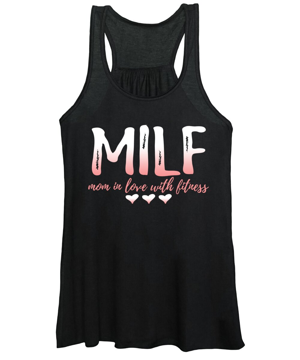 Lifting Women's Tank Top featuring the digital art Milf Mom In Love With Fitness by Jacob Zelazny