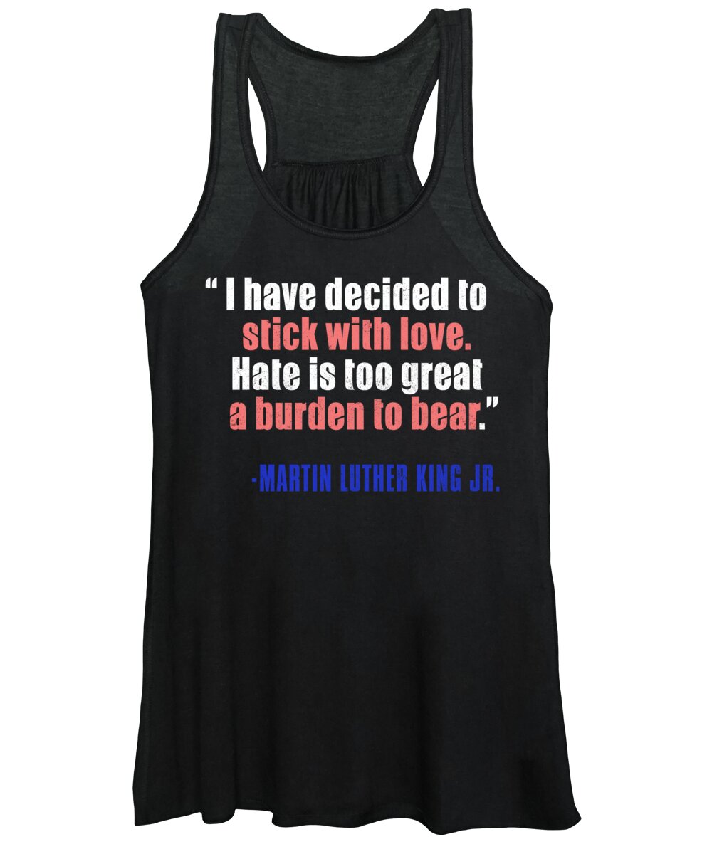 Equal Rights Women's Tank Top featuring the digital art MLK Quote Martin Luther King Jr by Jacob Zelazny