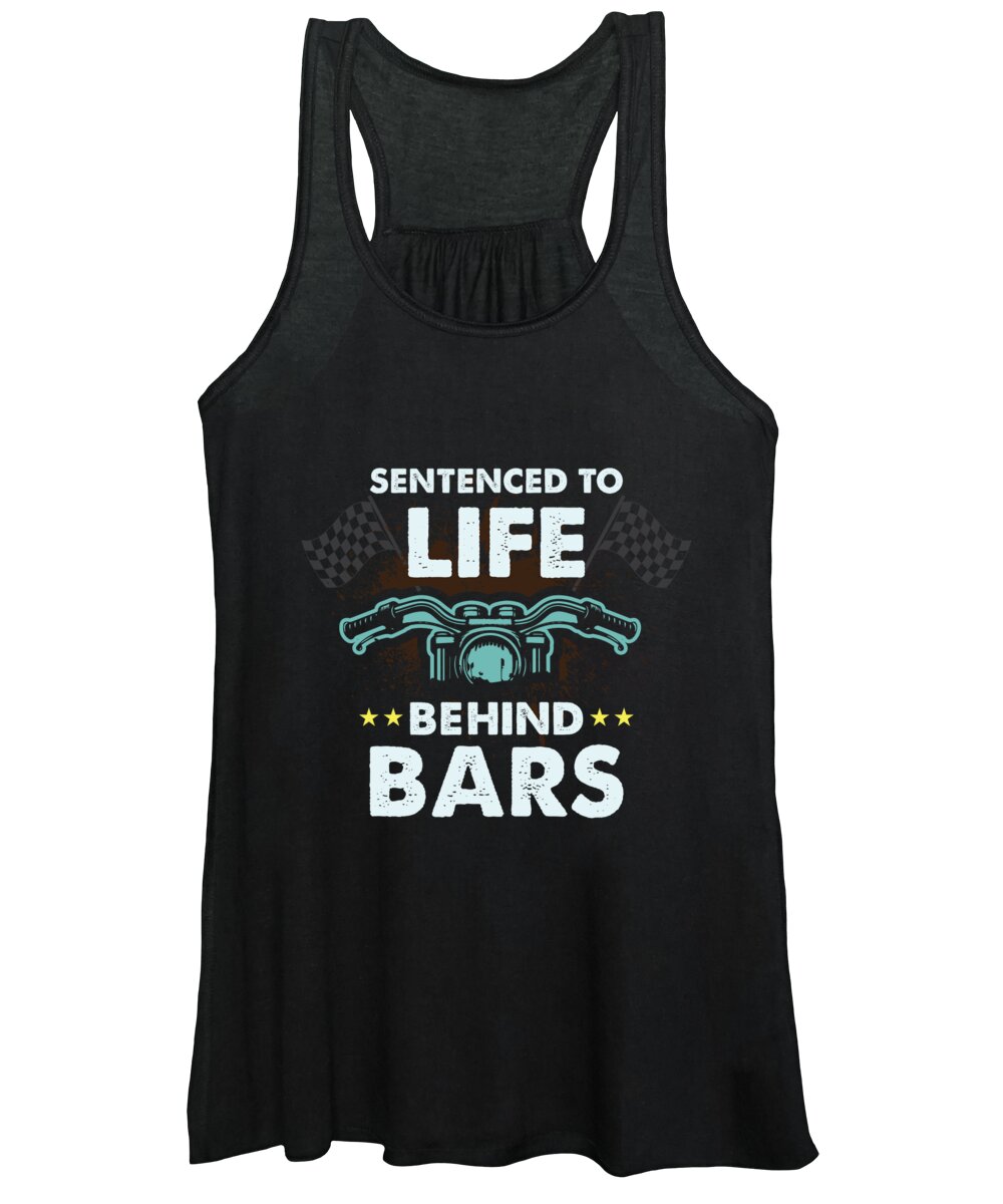 Dirtbike Women's Tank Top featuring the digital art Motorcycle Sentenced To Life Behind Bars by Jacob Zelazny