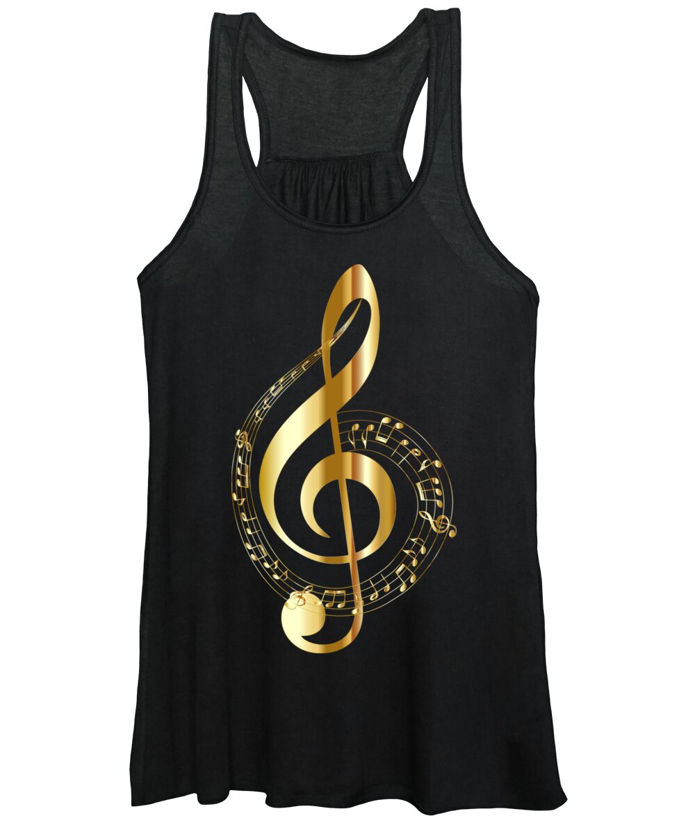 Music Women's Tank Top featuring the photograph Music Treble Clef by Nancy Ayanna Wyatt