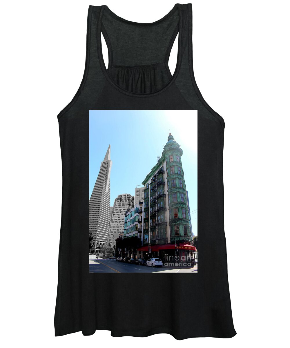 Buildings Women's Tank Top featuring the photograph New and Old by Katherine Erickson
