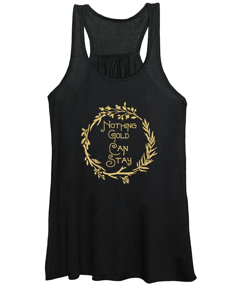 Wreath Women's Tank Top featuring the digital art Nothing Gold Can Stay by Jacob Zelazny