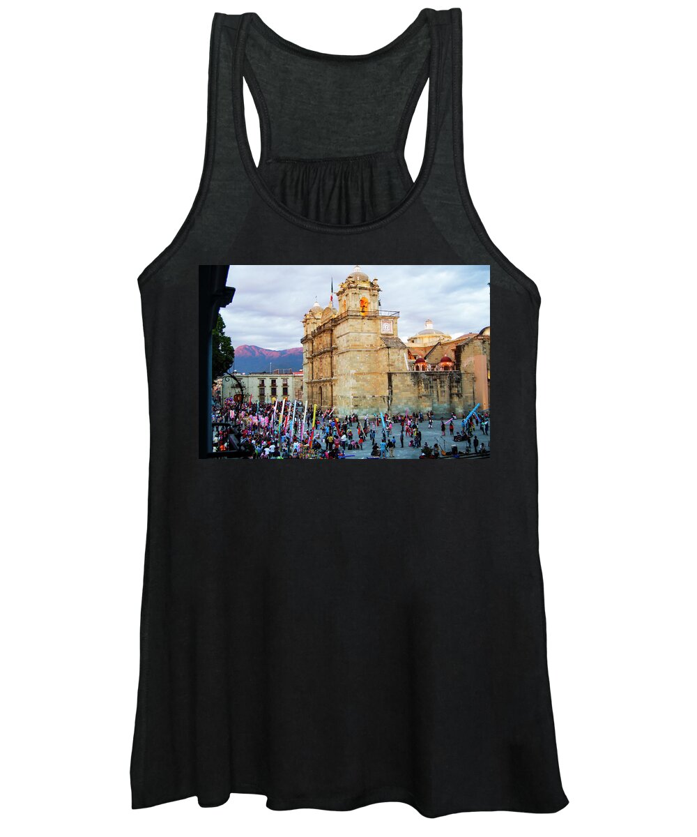 Cathedral Women's Tank Top featuring the photograph Oaxaca Cathedral by William Scott Koenig