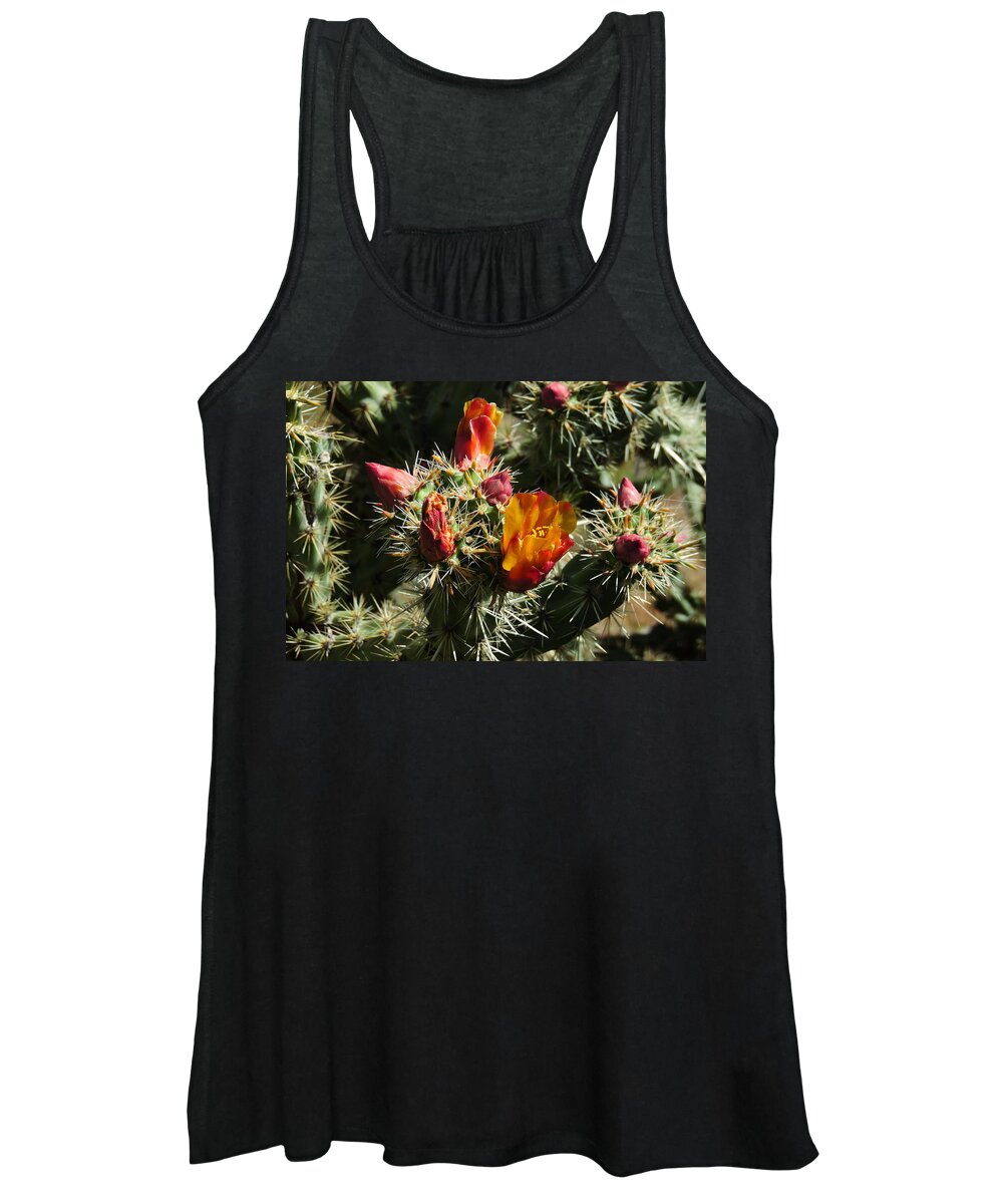 Of Needles And Flowers Women's Tank Top featuring the photograph Of Needles and Flowers by Bill Tomsa