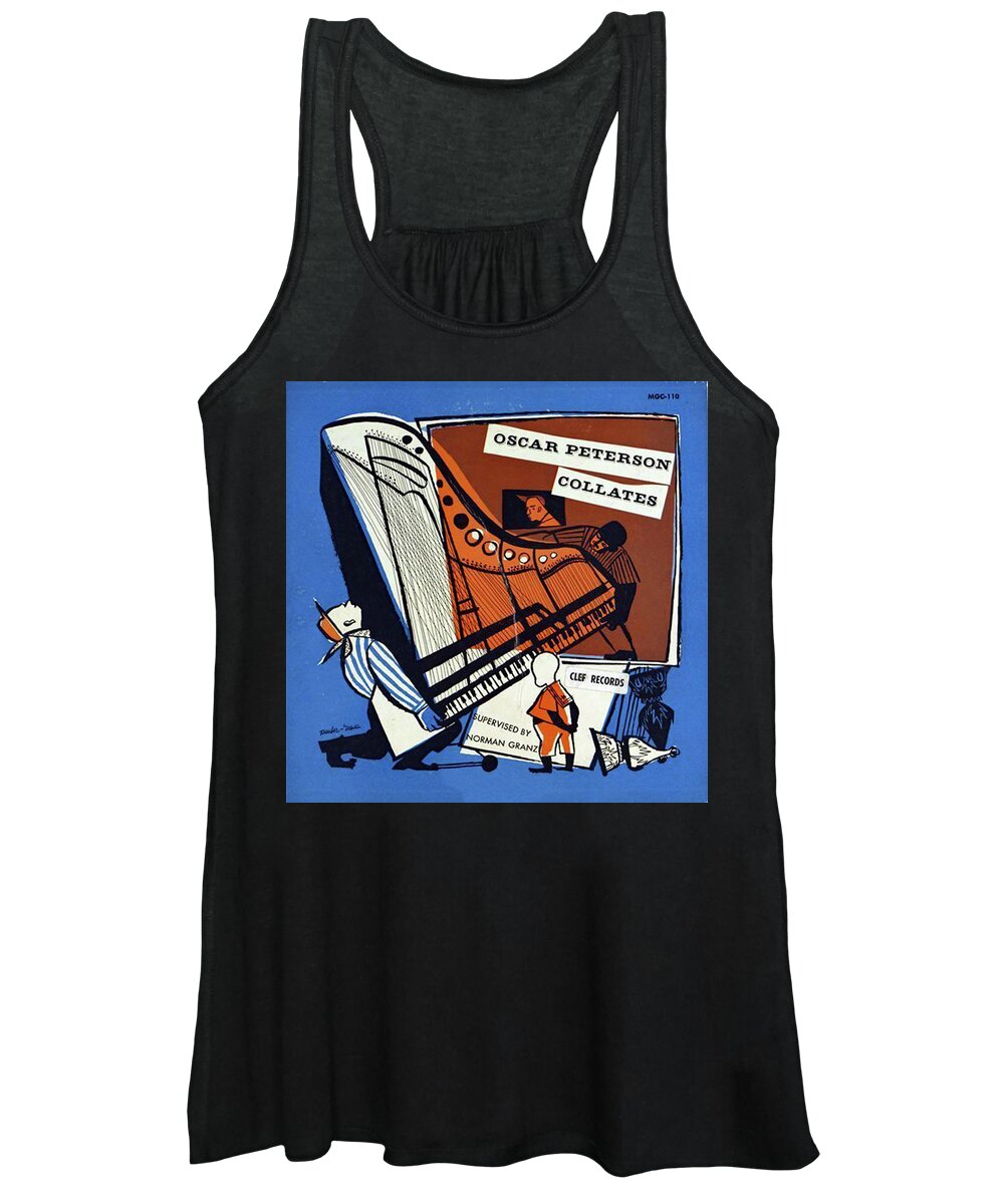 Oscar Peterson Women's Tank Top featuring the photograph Oscar Peterson Collates by Imagery-at- Work