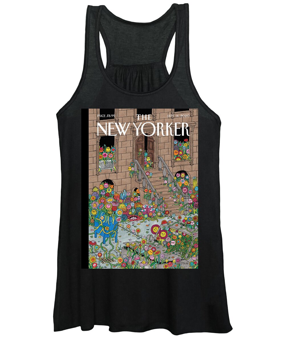 New York Women's Tank Top featuring the painting Overgrown by Edward Steed