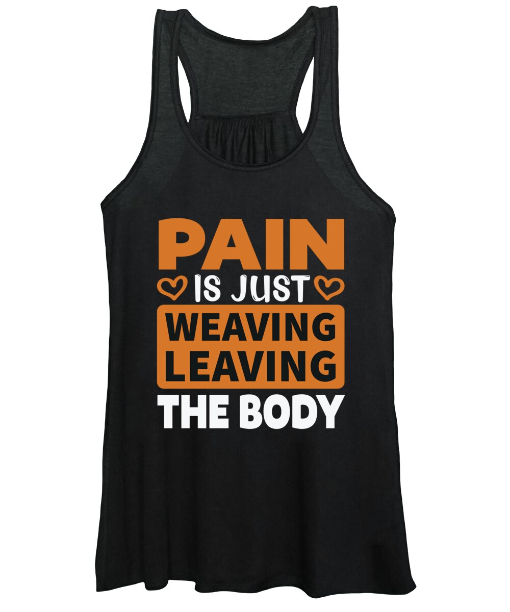 Motiviational Women's Tank Top featuring the digital art Pain is just weaving leaving the body by Jacob Zelazny